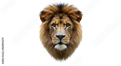 Bold Close-Up of a Lion Staring Directly into the Camera with Powerful Detail
