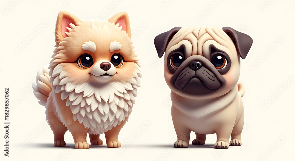 Fototapeta premium Dog and cat.