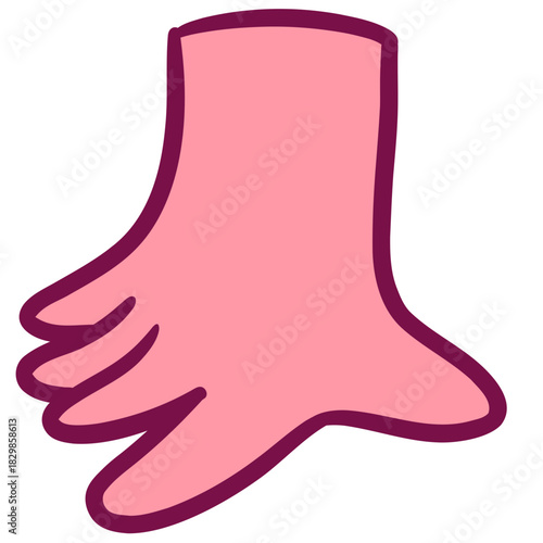 Cartoon hand sign vector drawing illustration