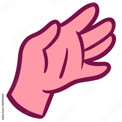 Cartoon hand sign vector drawing illustration