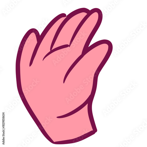 Cartoon hand sign vector drawing illustration