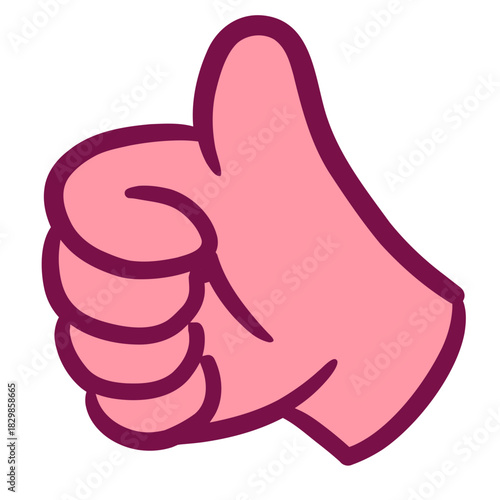Cartoon hand sign vector drawing illustration