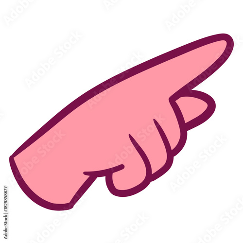 Cartoon hand sign vector drawing illustration