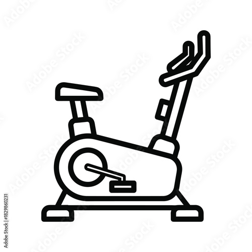 Stationary Exercise Bike Outline Icon