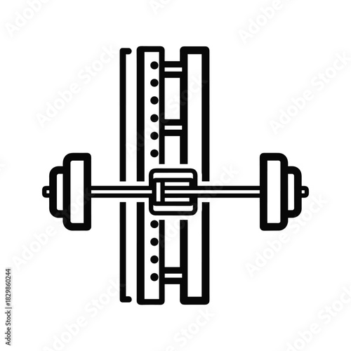 Barbell on Squat Rack Icon