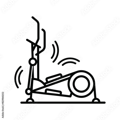 Elliptical Cross Trainer Exercise Machine Icon