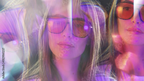 Pretty female fashion model abstract 