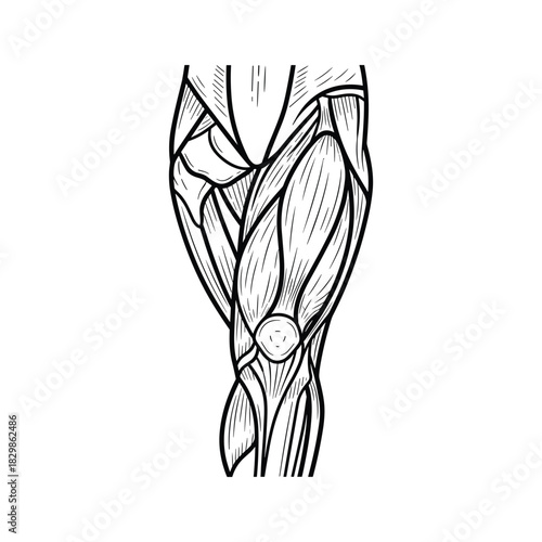 Human Leg Muscles Anatomy Illustration