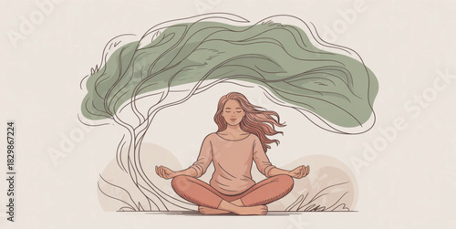 vector illustration of a girl