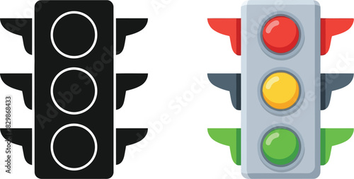 Collection of black and white first aid kit vector illustrations