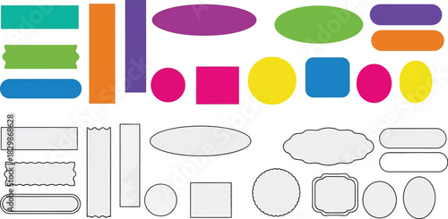 Floral arrangements with blue blossoms and green foliage decorative botanical elements