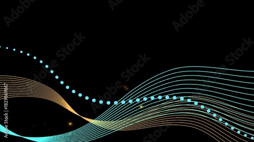 Animated Abstract Digital Wave Background