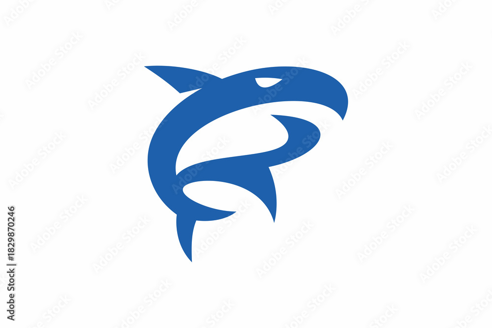 Fototapeta premium Simple Shark Logo