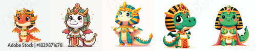 cute dragon in Cleopatra costume