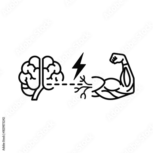 Brain-Muscle Connection and Neuromuscular Control Icon