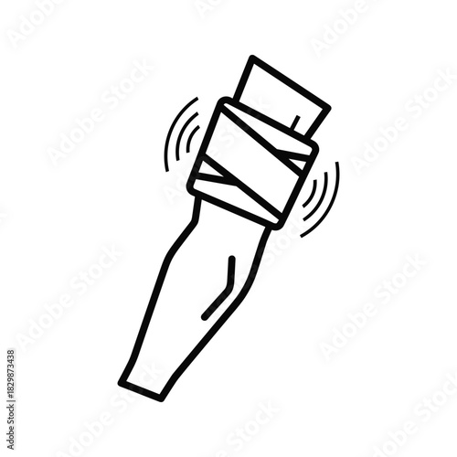 Bandaged Arm with Pain or Injury Icon