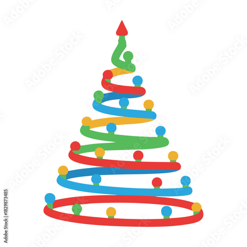 Christmas fir tree vector art
