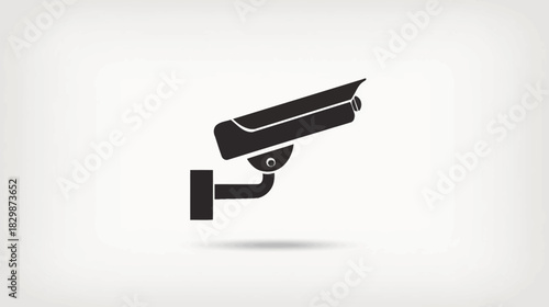 CCTV security camera icon. Surveillance system symbol for video monitoring, safety, and protection technology concept.