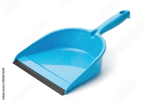 Bright blue dustpan isolated on white background isolated on transparent background
