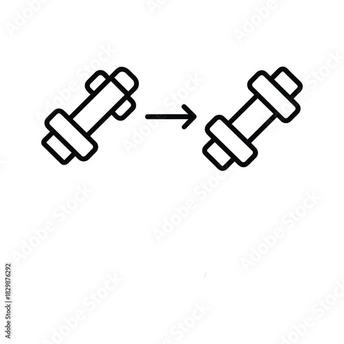 Dumbbell Rotation Transformation Icon