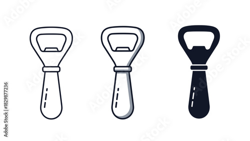 Simple bottle opener icons for your design needs perfect for bar menus party invites and craft beer promotions unlock the possibilities today, Generative AI.