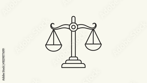 Elegant scales of justice symbol for legal representation and fair judgment perfect for law firms and courtroom dramas ensuring impartiality and balance, Generative AI.