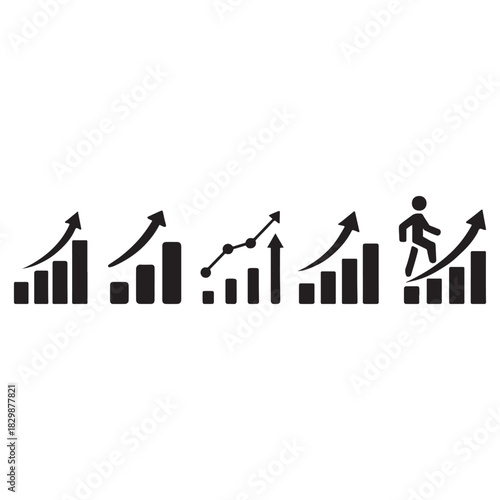 success chart statistic business profit vector 