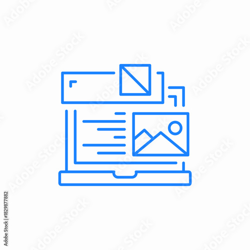 image gallery webpage icon sign vector