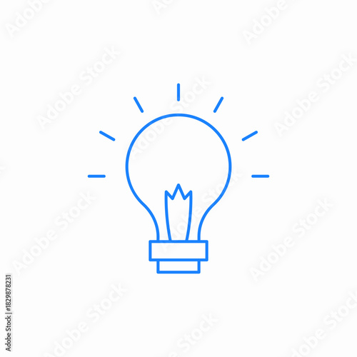 light bulb on icon sign vector