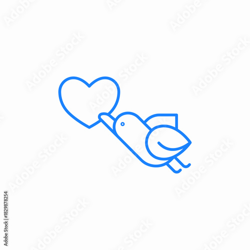 love bird icon sign vector