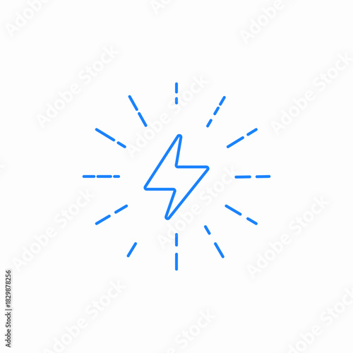 lightining bolt icon sign vector