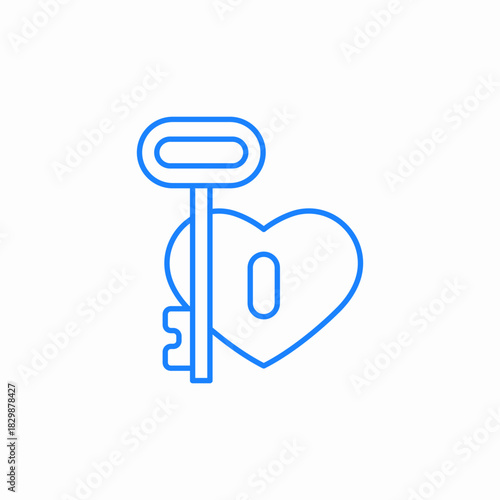 love lock key icon sign vector