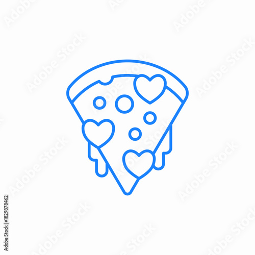 love pizza icon sign vector