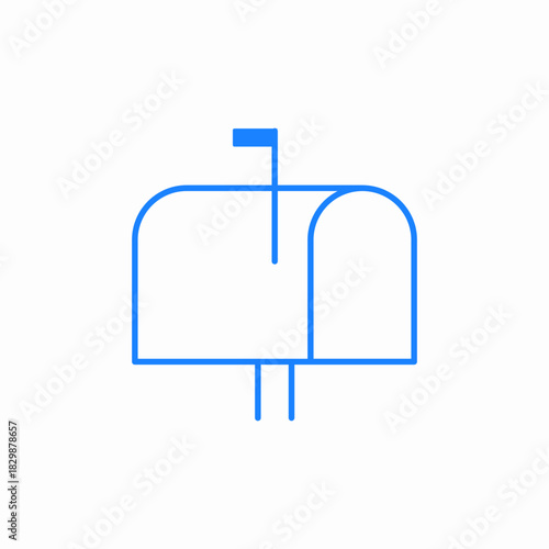 mail letter box icon sign vector