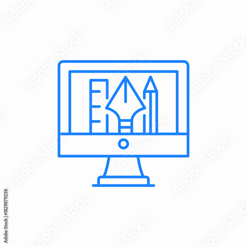 monitor design icon sign vector