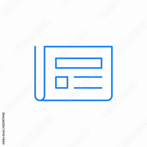 newspaper roll icon sign vector