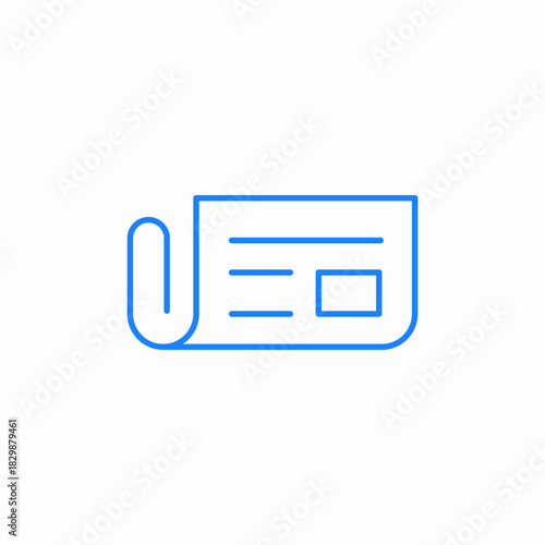 newspaper scroll journal icon sign vector