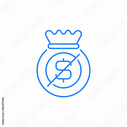 no money allowed icon sign vector