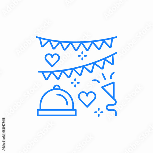 party decorations icon sign vector