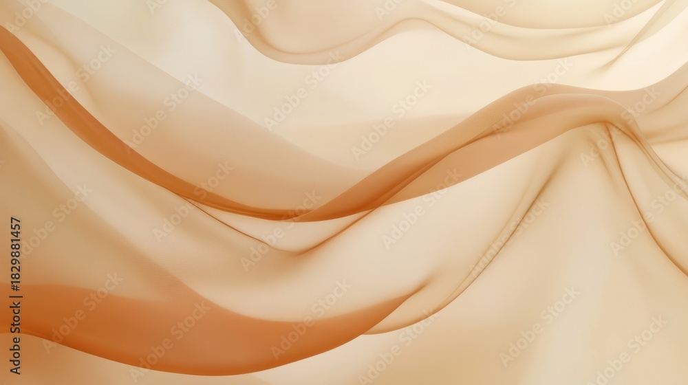 Obraz premium Beige background with wavy pattern suitable for design and art projects or presentations