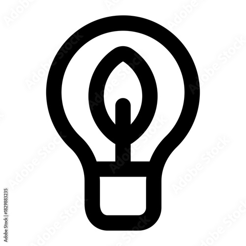 eco bulb icon for illustration