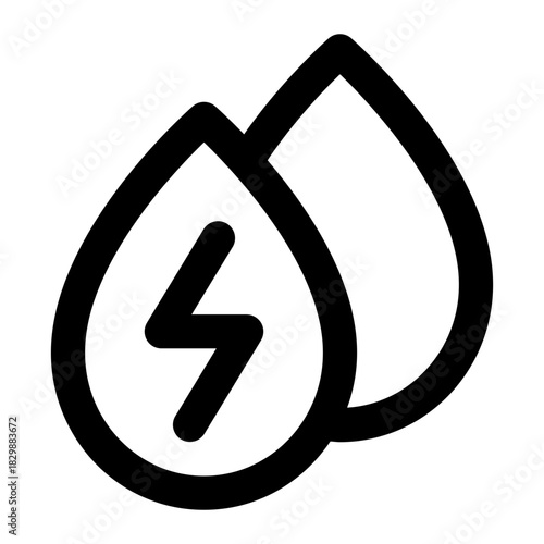 water energy icon for illustration