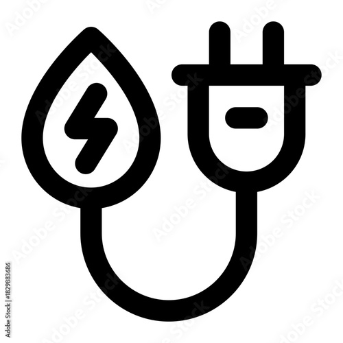 water energy icon for illustration