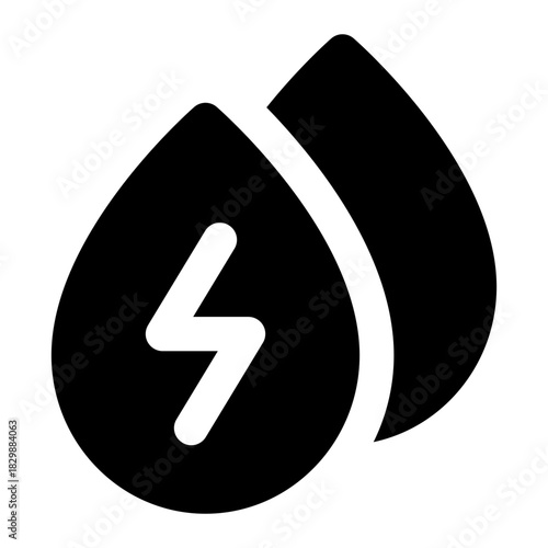 water energy icon for illustration