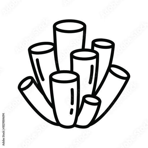 Stylized Tube Coral or Sea Sponge Icon
