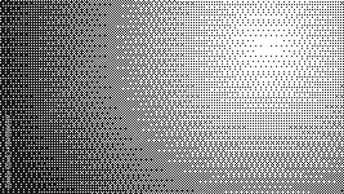 Vintage game style pixel gradient with smooth dither effect and abstract halftone grid for modern design