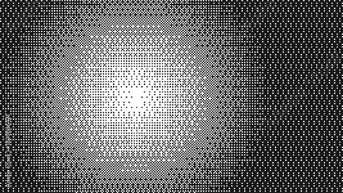 Vintage game style pixel gradient with smooth dither effect and abstract halftone grid for modern design