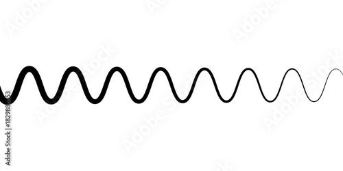 elegant abstract black wave lines forming fluid motion on a simple white background vector artwork.
