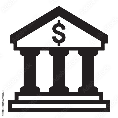 bank building related to business and finance, credit and loan, bank service vector