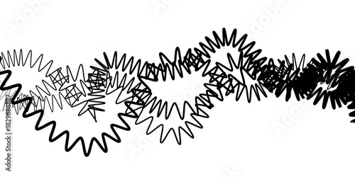 elegant abstract black wave lines forming fluid motion on a simple white background vector artwork.
